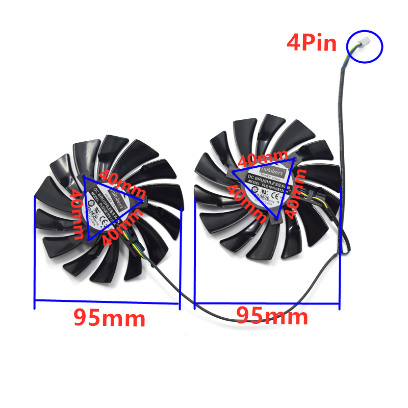 2Pcs 95mm PLD10010S12HH Video  - Cpu Cooler 评论和价格