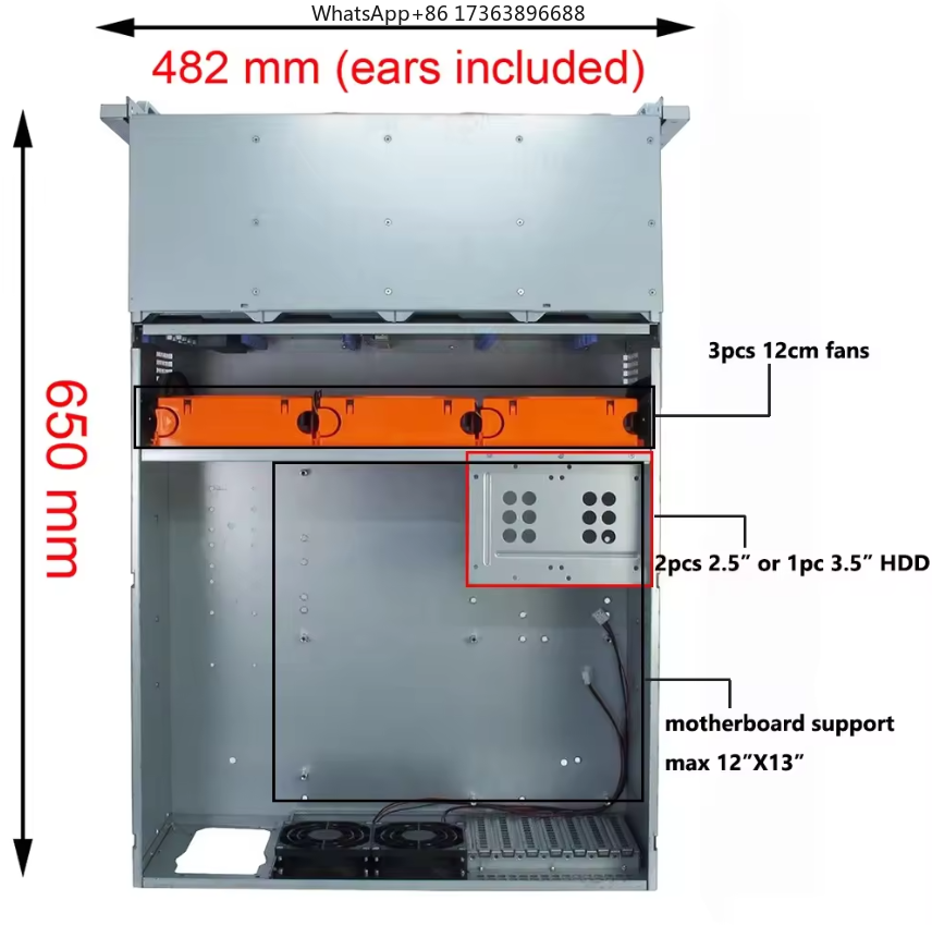 4U Rackmount Server Case 24 Ho - Case Fan 评论和价格